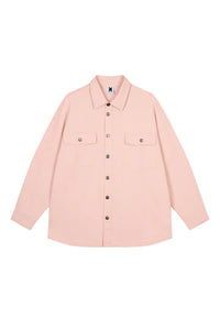 KARO KAUER DENIM OVERSHIRT ROSE