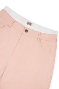 KARO KAUER DENIM BOXER PANTS ROSE