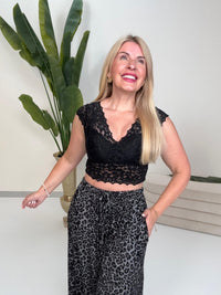 Top mit Spitze LACE ELEGANCE schwarz