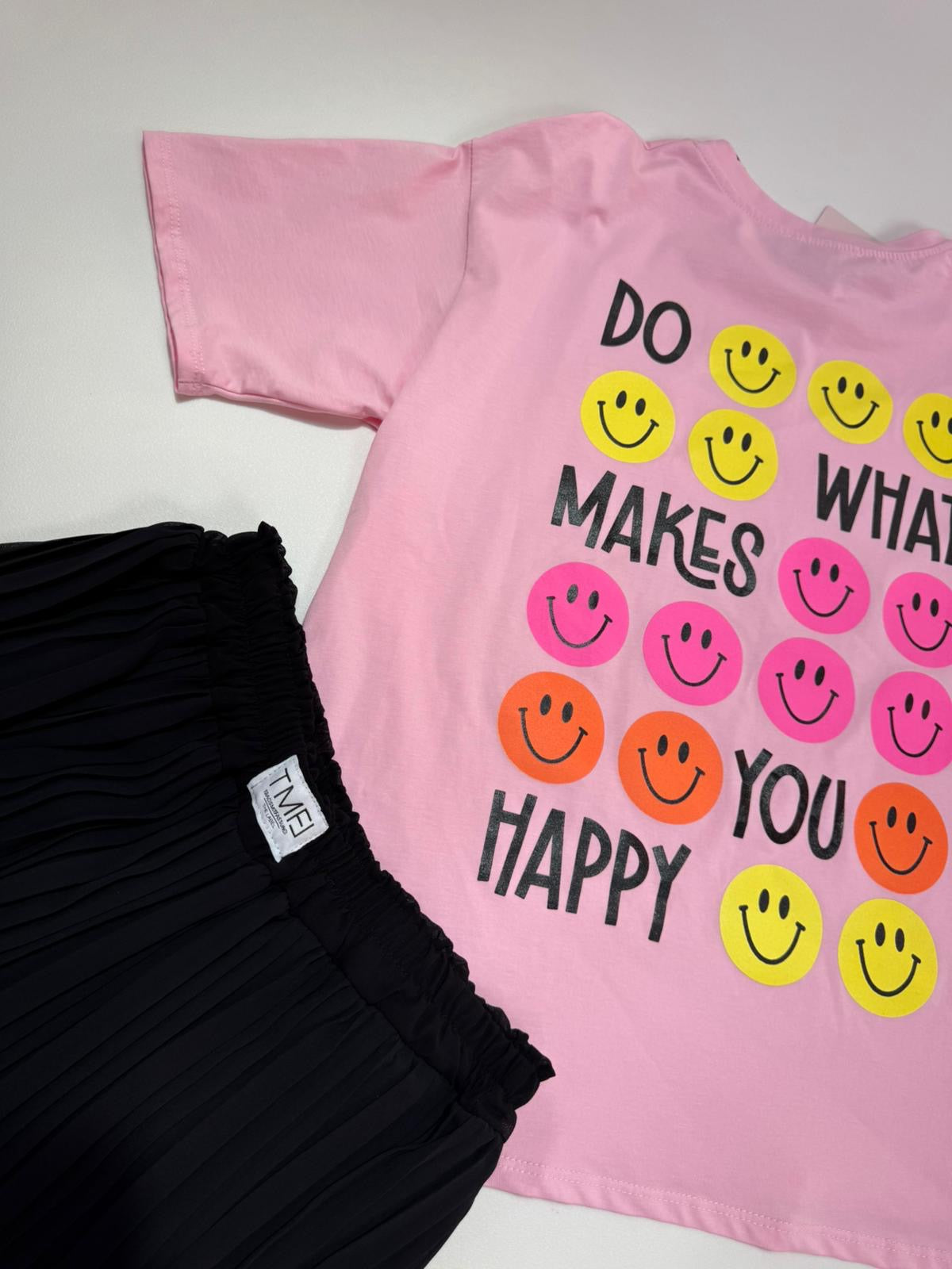 Statement Shirt DONT WORRY BE HAPPY rosa mit Rückenprint