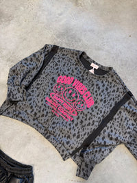 Butterstoff Sweater Good Vibes Club  grau/schwarz REH