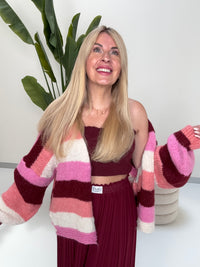 Strickjacke HAPPY BLOCK STRIPES zum offen tragen