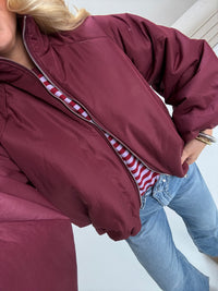 Jacke PUFFY POWER mit Reißverschluss burgundy