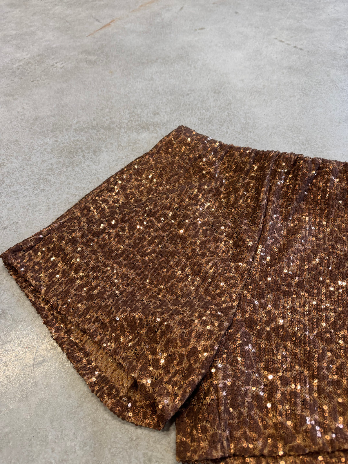Sparkle Shorts Elegance mit elastischem Bund Chocolate