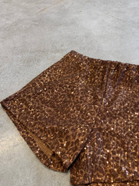 Sparkle Shorts Elegance mit elastischem Bund Chocolate