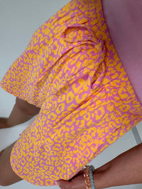 Musselin Shorts rosa LEO LOVER gelb