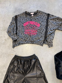 Butterstoff Sweater Good Vibes Club  grau/schwarz REH
