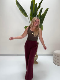 Butterstoff Hose burgundy