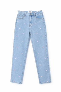 Stretch Mom Jeans pink Heart RD3388