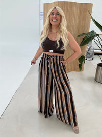 PRE-ORDER Hose WAVY WONDER Chokolate /creme/beige/hellblau
