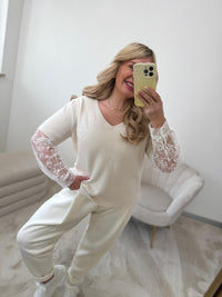 Pullover creme LACE LA