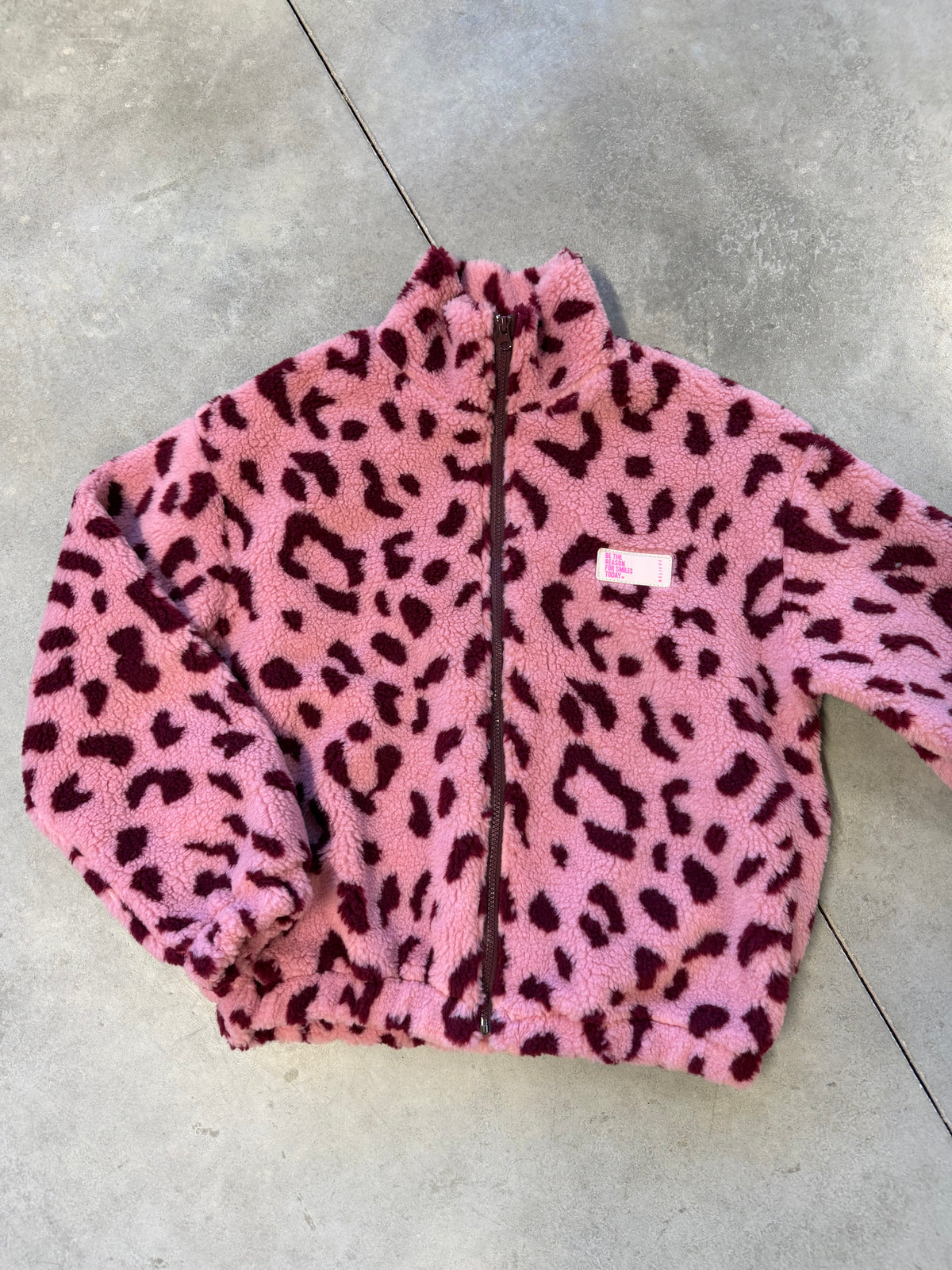 Kuschel Jacke LEO & Patch DRESS FOR YOURSELF rosa/burgundy