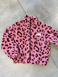 Kuschel Jacke LEO & Patch DRESS FOR YOURSELF rosa/burgundy
