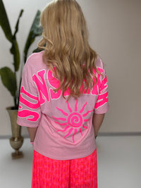 Statement Shirt rosa SUNSEEKER mit Rückenprint
