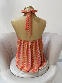 Top ELEGANT MODE orange/rot/gold/pink