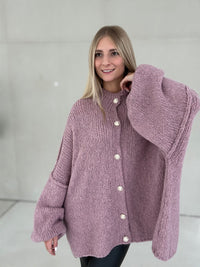 Strickjacke SUPER SOFT altrosa