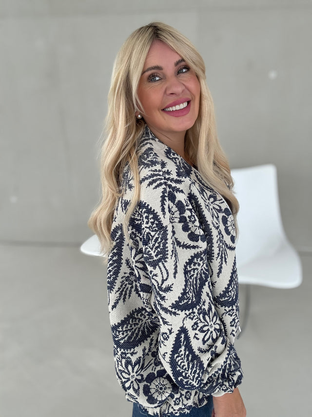 Bomberjacke FLOWER BOMB blau