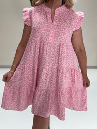 Signature Musselin Kleid kurz hellrosa LEO LOVER rosa