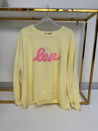 Sweater LOVE buttermilk lemon/rosa