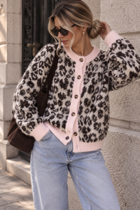 Strickjacke WILD&COZY creme rosa