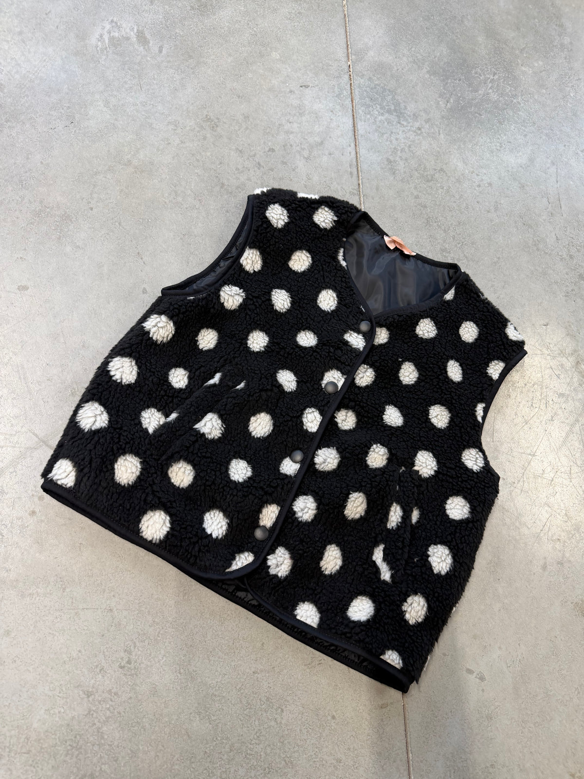 DOTS Weste Teddy schwarz/weiß