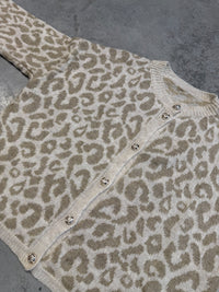 Strickjacke mit Knopfleiste LEO creme/beige