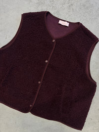 Signature Weste Teddy burgundy