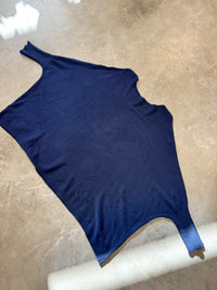 Fledermauspullover Feinstrick navy