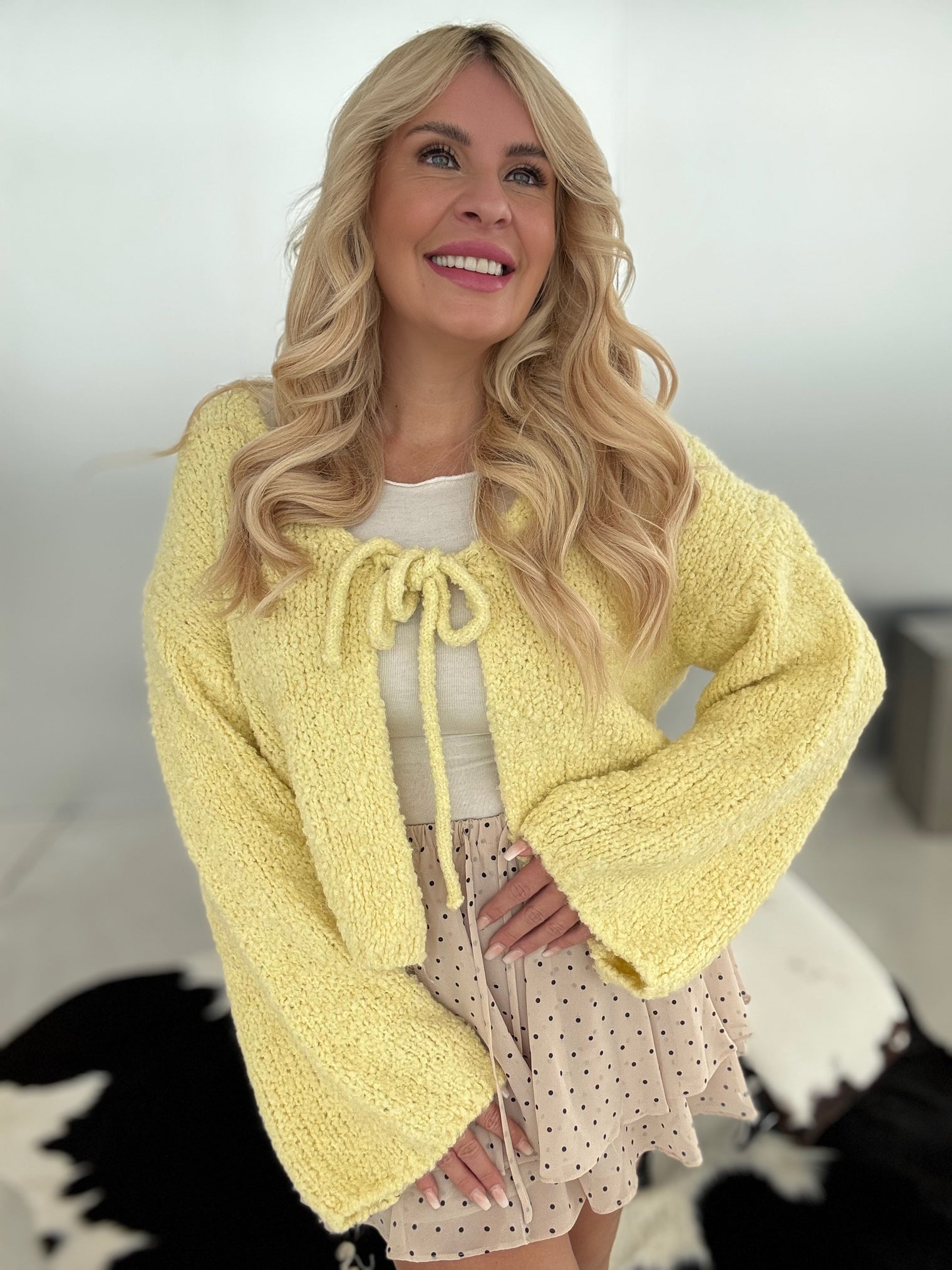 Strickjacke SWEET and Cozy Buttermilk Lemon