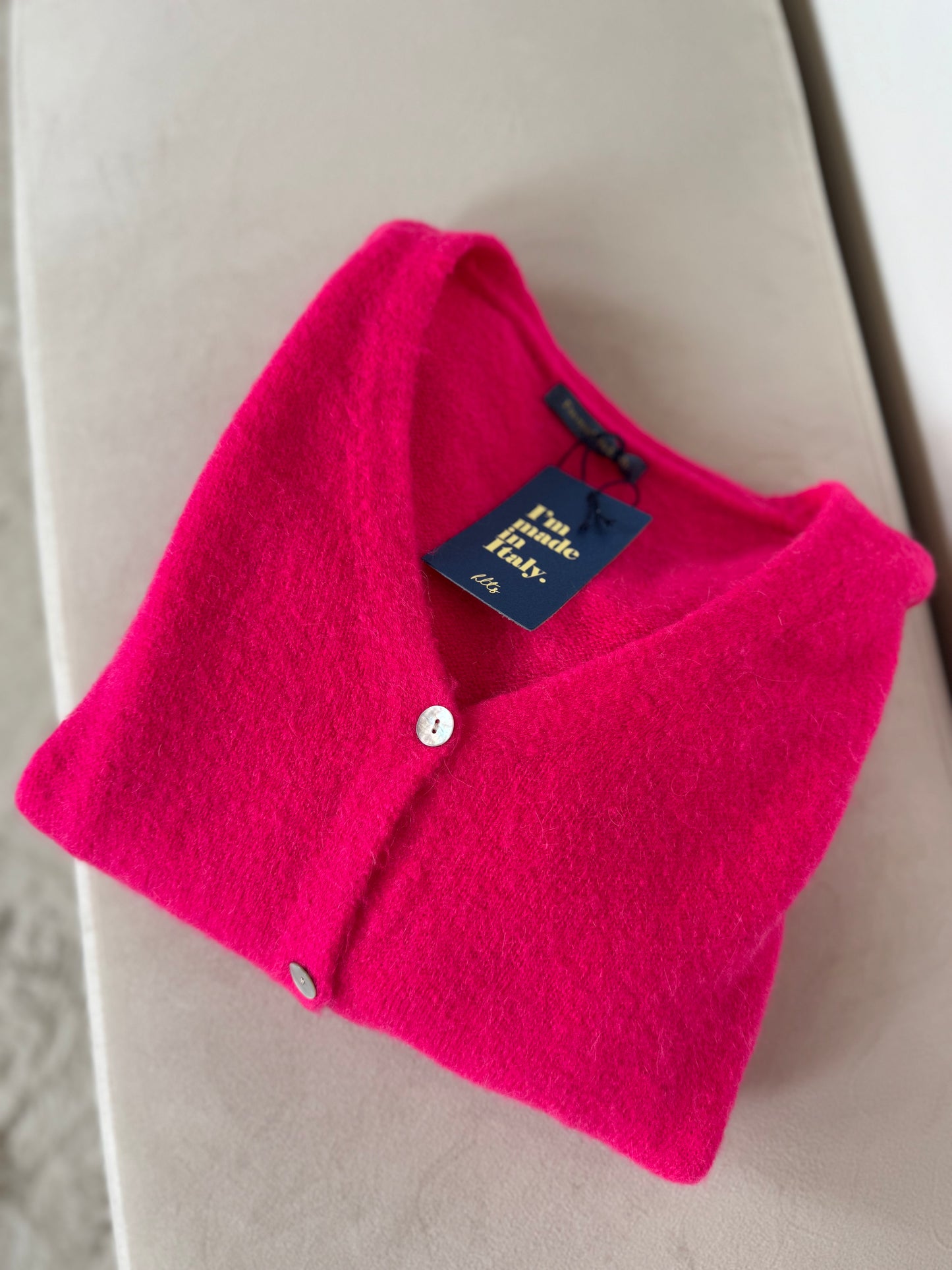 Strickjacke mit Alpaka 7089-AP2316 neon fuchsia