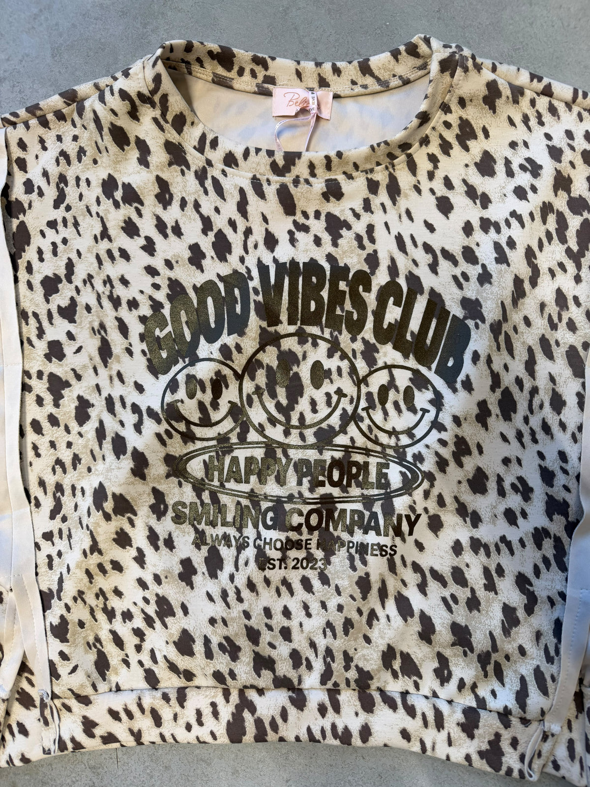 Butterstoff Sweater Good Vibes Club beige/chocolate REH