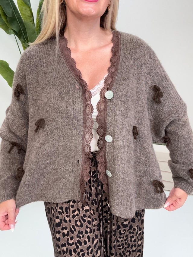 Strickjacke MOKKA BOW