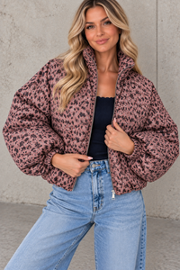 Jacke PUFFY POWER mit Reißverschluss rosé/pflaume REH