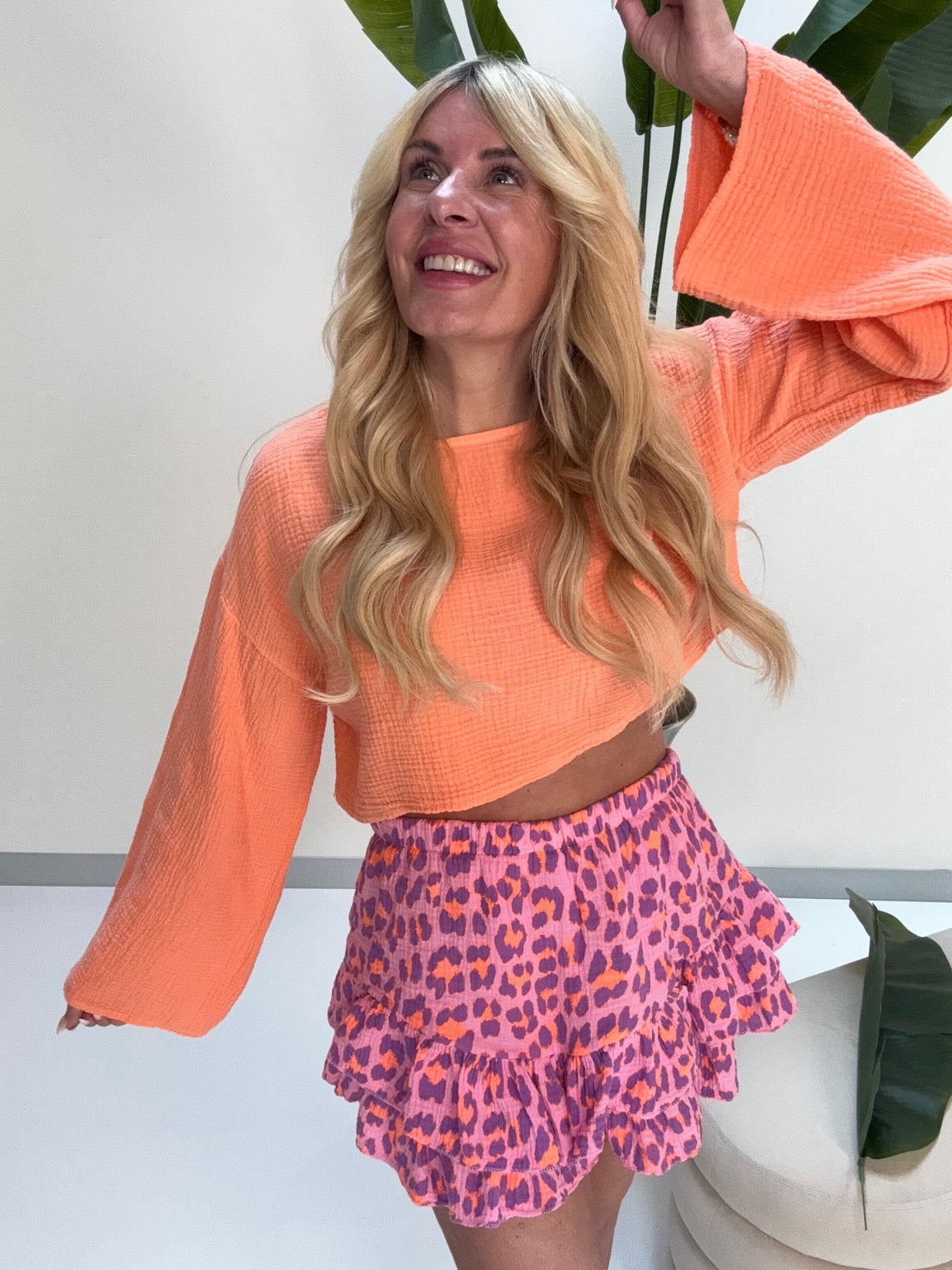 Musselin Hosenrock LEO LOVER rosa/lila