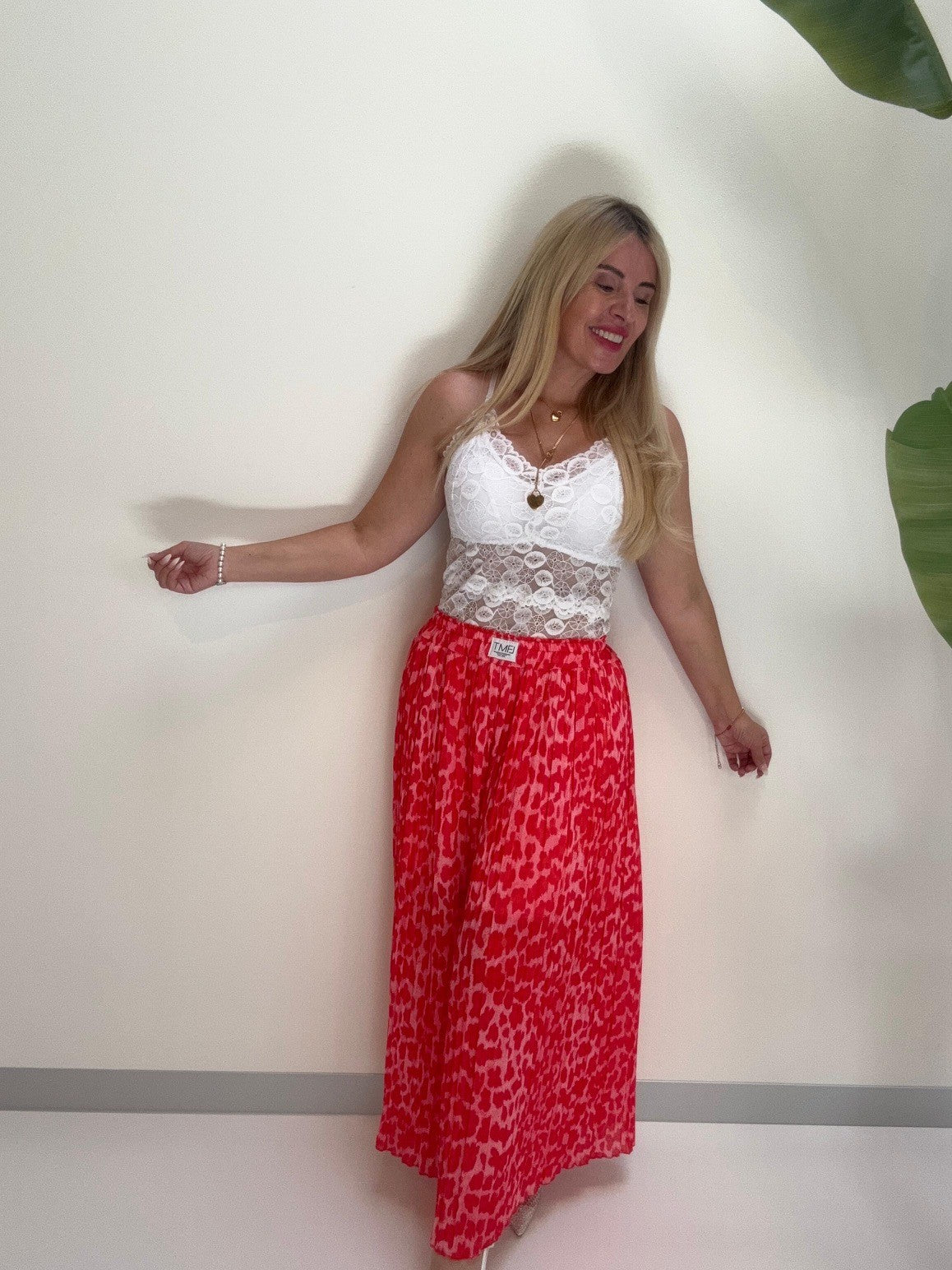 Top mit Spitze LACE GRACE weiß