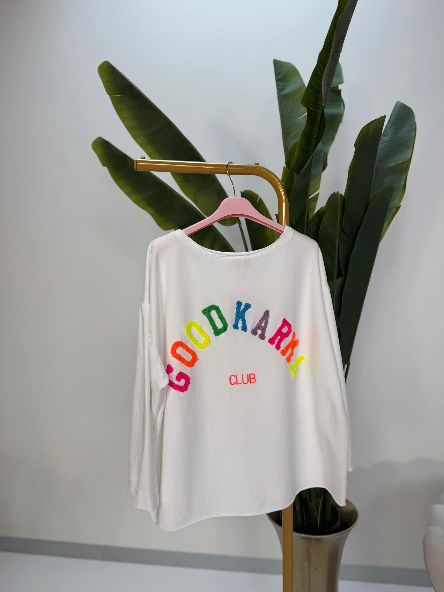 Jersey Pullover weiß GOODKARMA CLUB