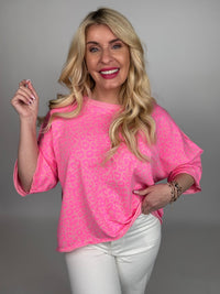 Sweater Shirt rosa LEO LOVER hot pink