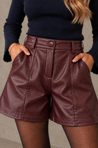 Shorts City Vibes burgundy