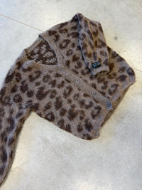 Strickjacke mit Knopfleiste taupe/chocolate LEO