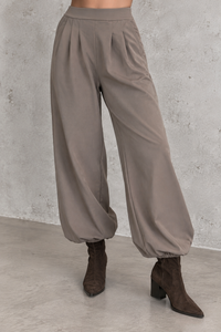 Winter Butterstoff Ballon Hose Taupe
