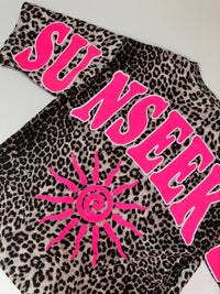 Statement Shirt leo SUNSEEKER mit Rückenprint pink