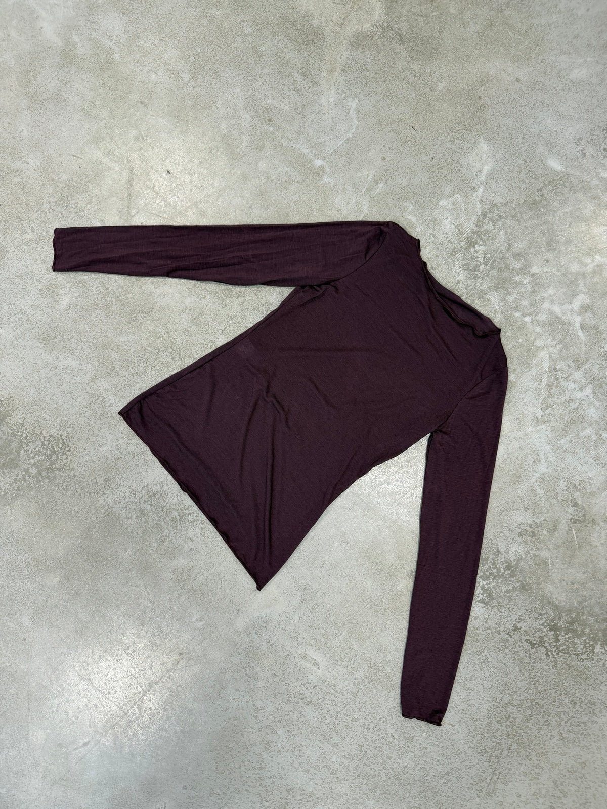 Stretchy Cashmere Langarmshirt braun luxuriöse Qualität