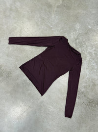 Stretchy Cashmere Langarmshirt braun luxuriöse Qualität