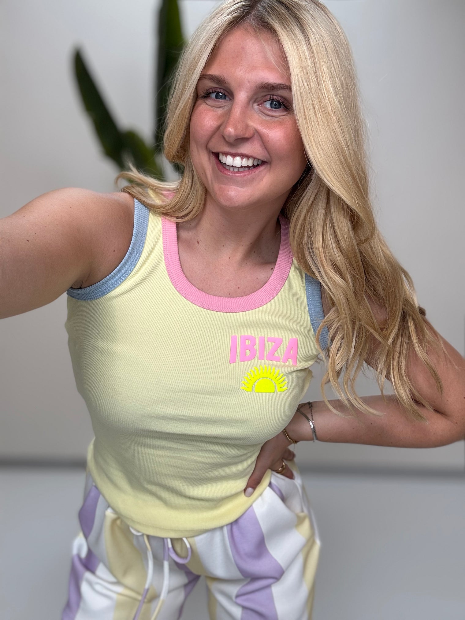 Tank Top IBIZA GIRL buttermilk lemon
