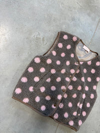 DOTS Weste Teddy taupe/rosa