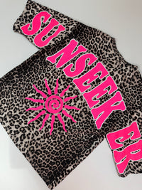 Statement Shirt leo SUNSEEKER mit Rückenprint pink