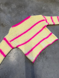 Kuscheliger Strickpullover COZY DREAM buttermilk/hotpink