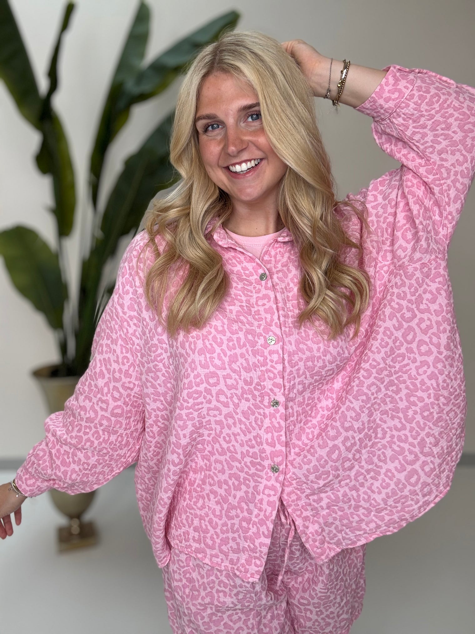 Musselin Bluse hellrosa LEO LOVER rosa