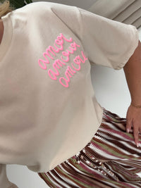 Statement Shirt creme AMORE AMORE AMORE multi