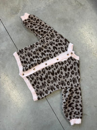 Strickjacke taupe WILD&COZY chocolate rosa